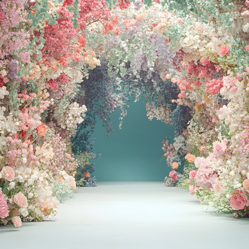 Muttertag Backdrop Bunte Frühlingsblumen Bogen Backdrop GQ2-164