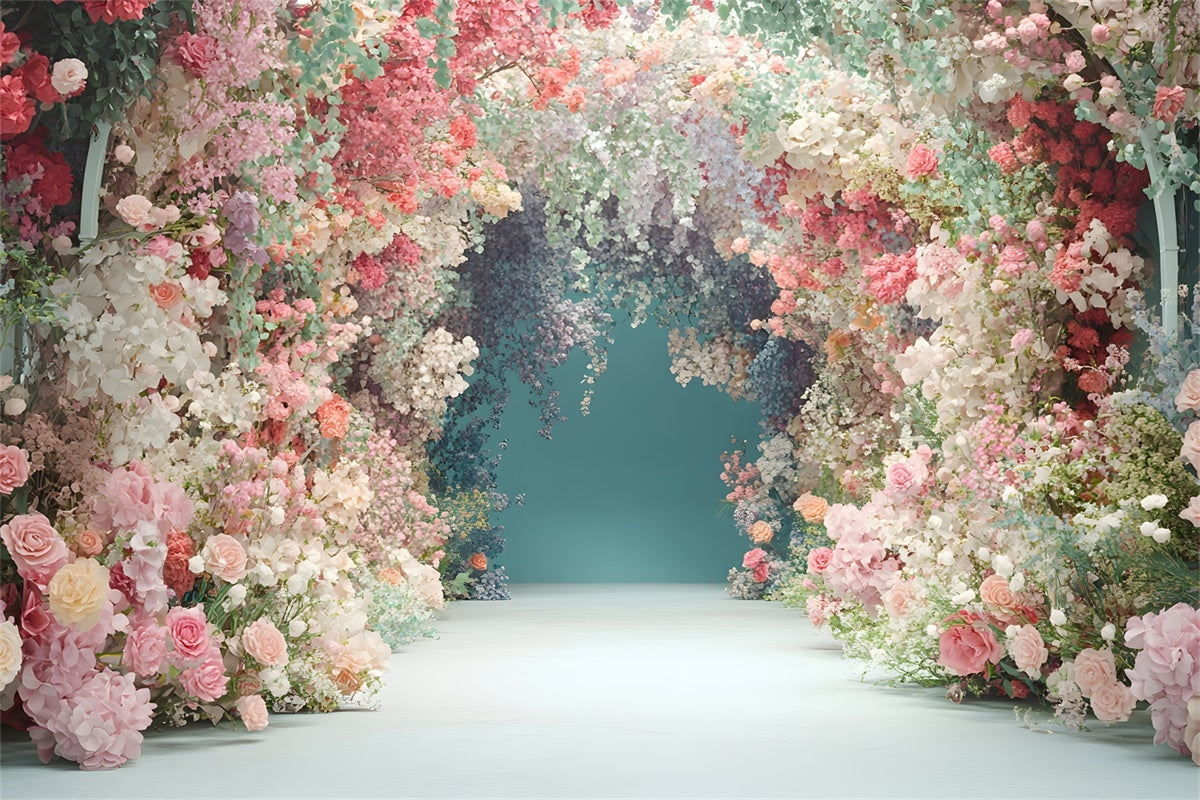 Muttertag Backdrop Bunte Frühlingsblumen Bogen Backdrop GQ2-164