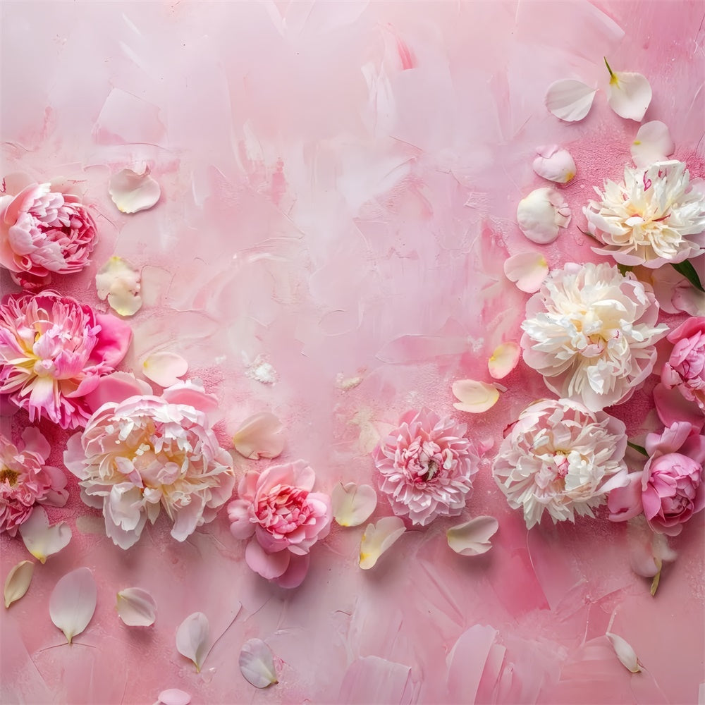 Muttertagskulisse Ideen Dreamy Peony Soft Petal Backdrop GQ2-171