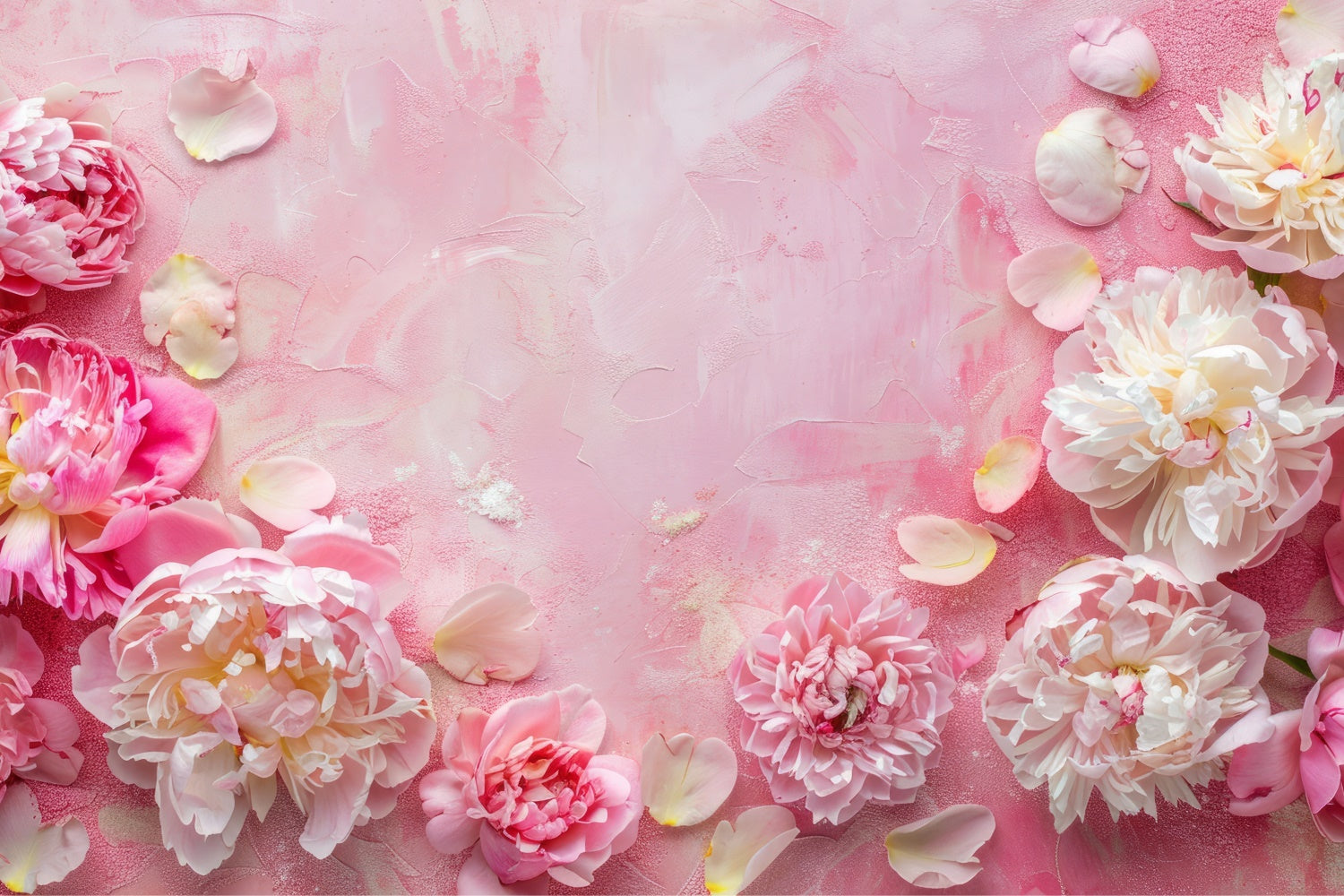 Muttertagskulisse Ideen Dreamy Peony Soft Petal Backdrop GQ2-171