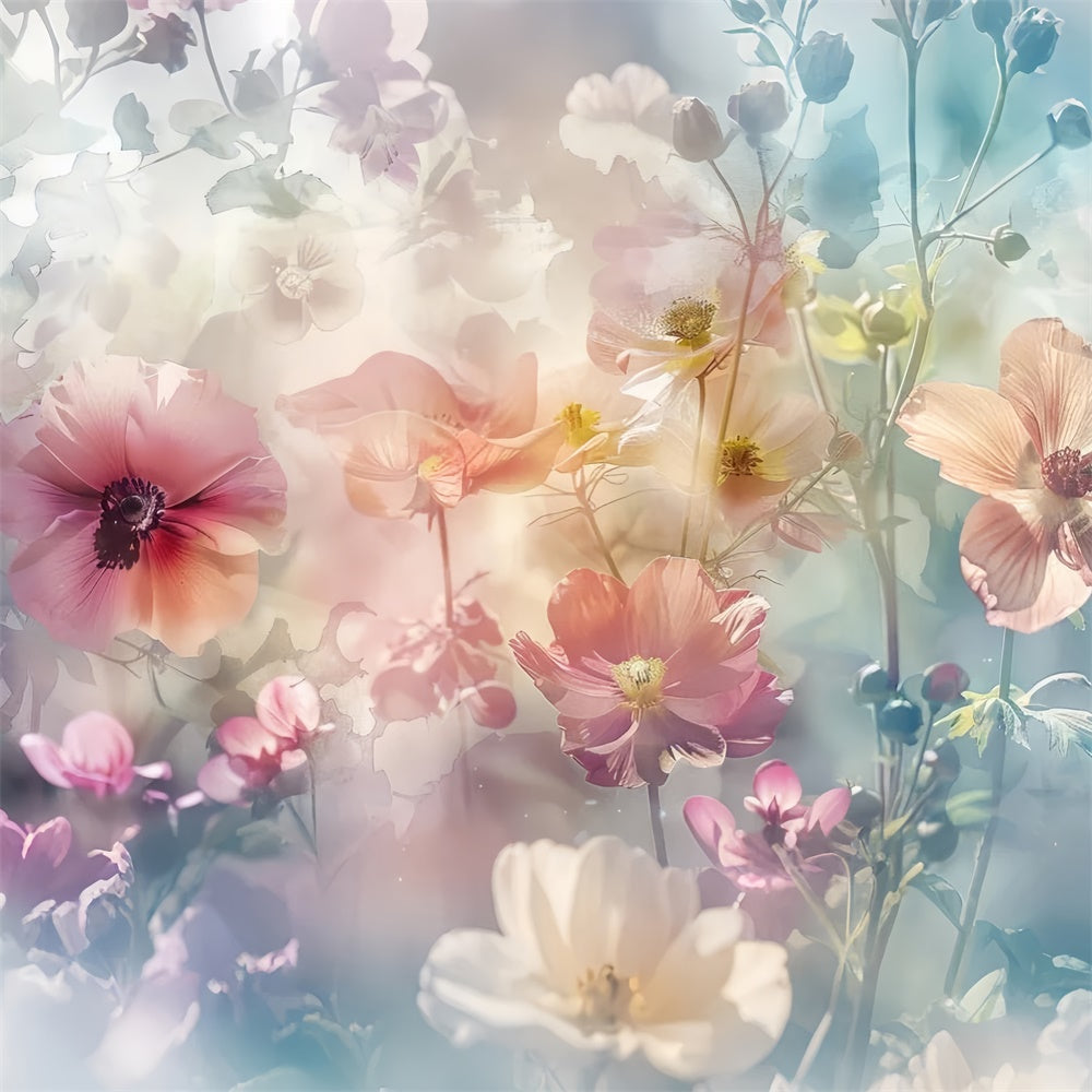 Hintergrundbilder für Muttertag Pastell Aquarell Blumen Traum Hintergrund GQ2-173