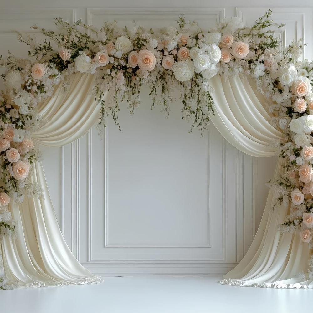 Muttertag-Fotohintergrund Romantische Rose Weicher Vorhang Hintergrund GQ2-200