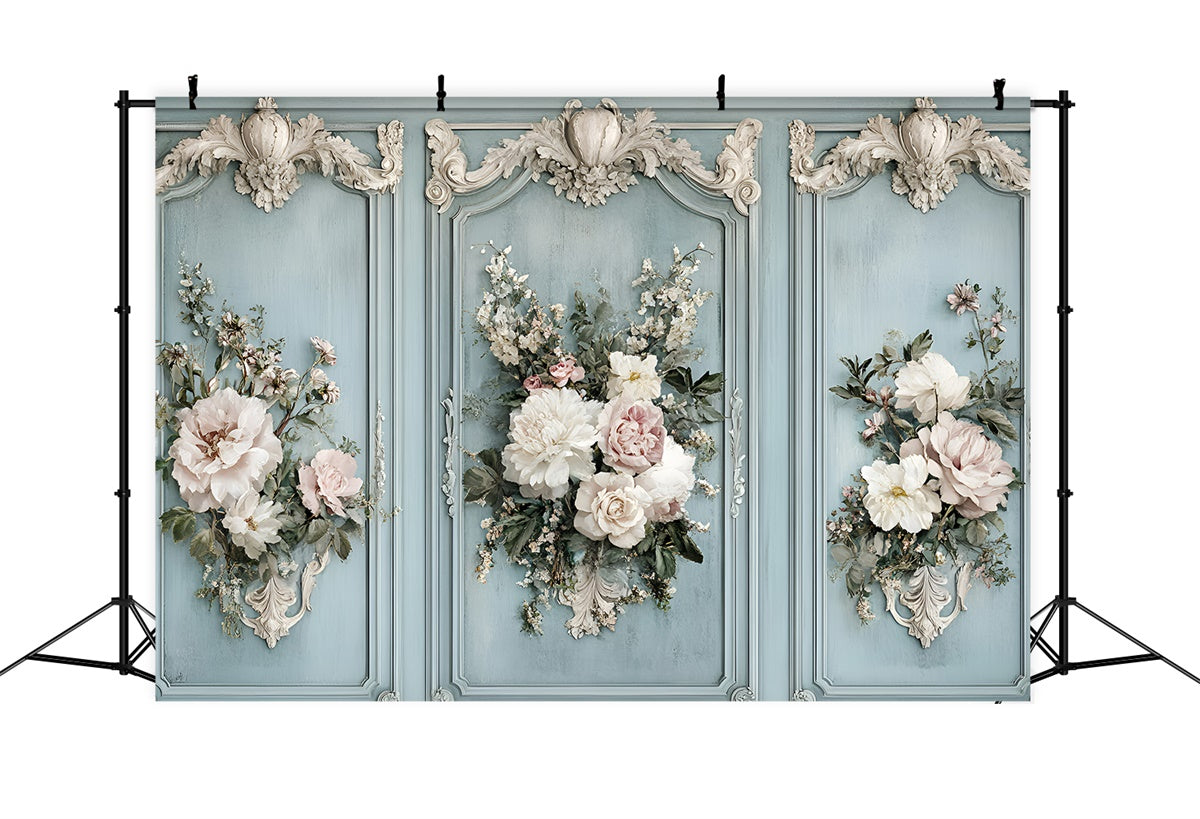 Muttertagskulissen Romantische Pfingstrose Blauer Wandhintergrund GQ2-204