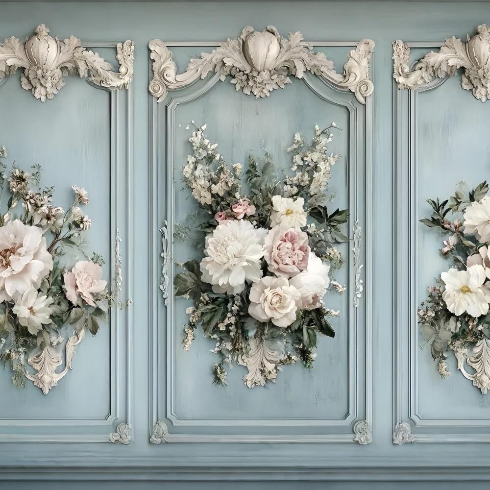 Muttertagskulissen Romantische Pfingstrose Blauer Wandhintergrund GQ2-204