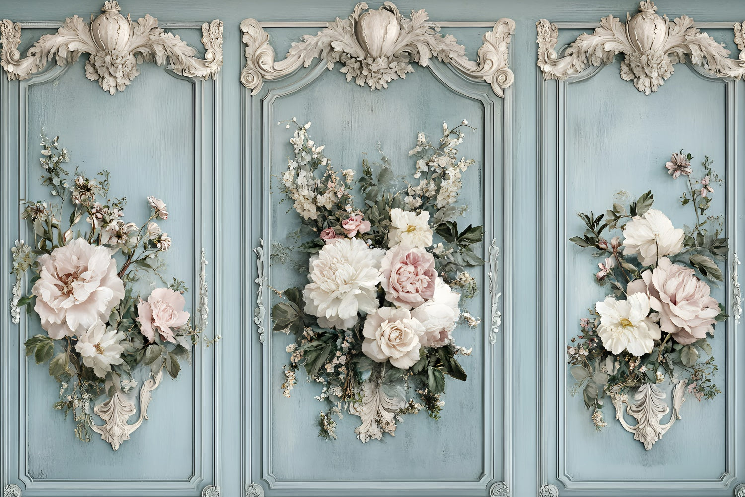 Muttertagskulissen Romantische Pfingstrose Blauer Wandhintergrund GQ2-204