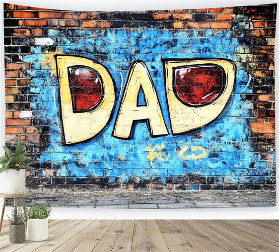 Vatertags-Hintergrundkulisse Funky Graffiti Dad Wandhintergrund GQ2-207