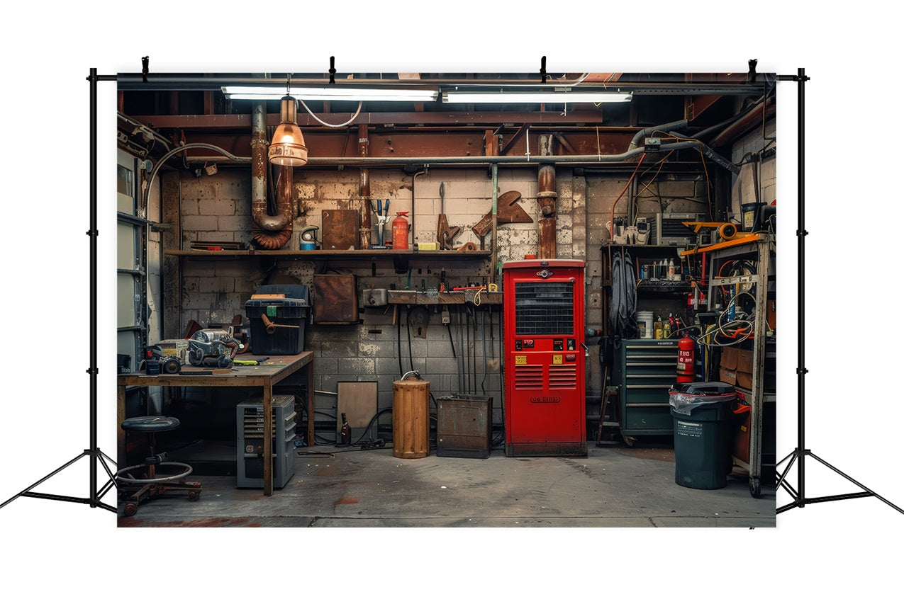 Vatertags-Hintergrund Ideen Retro Mechanische Werkbank Hintergrund GQ2-221