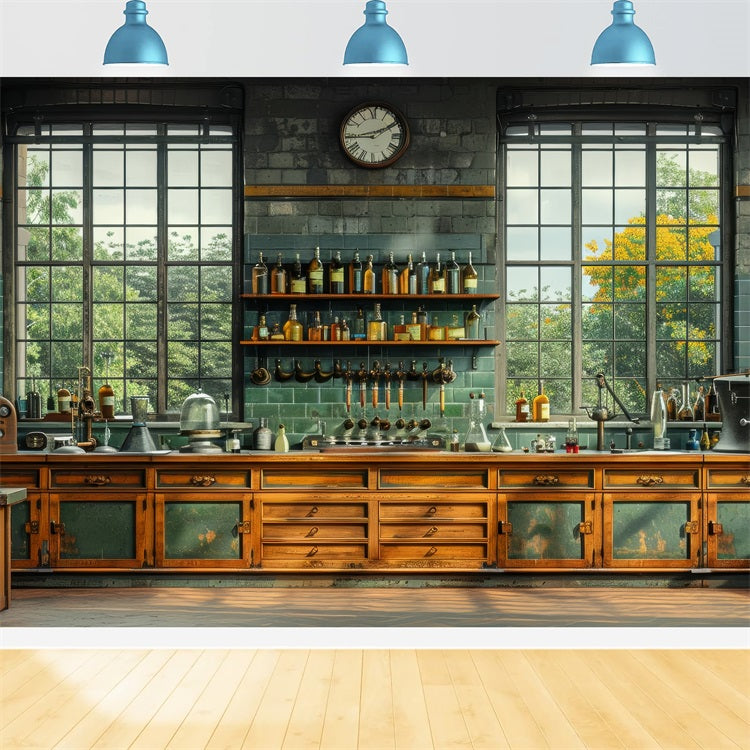 Vatertag Backdrop Design Industrielle Wissenschaftliche Labor Hintergrund GQ2-225
