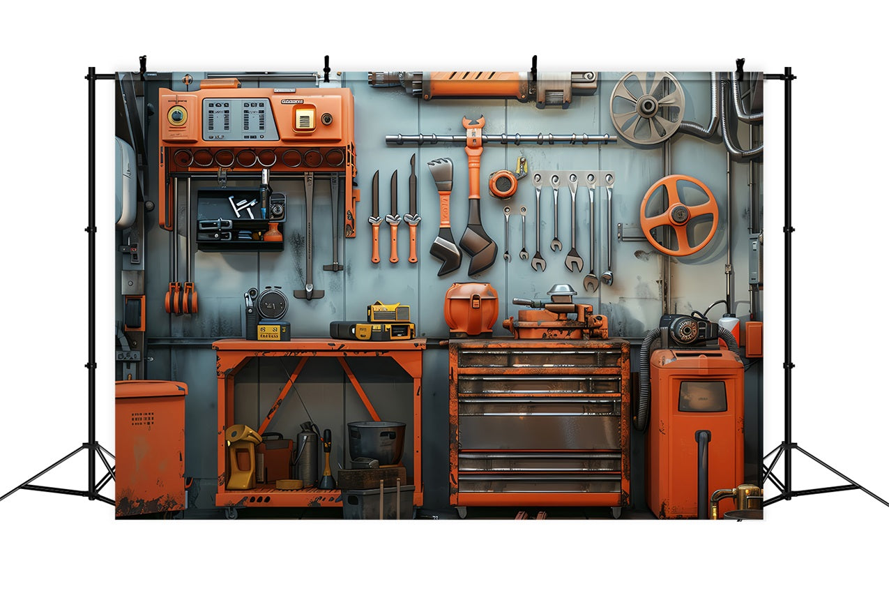 Vatertags-Fotohintergrund Werkstatt-Reparaturstation Hintergrund GQ2-228