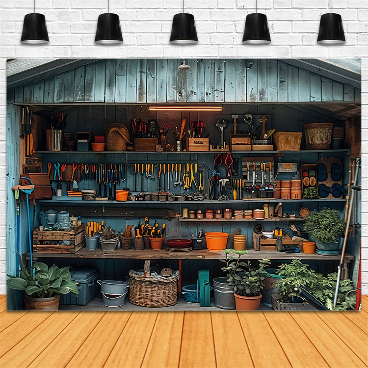 Vatertag Fotohintergrund Holzwerkbank Werkzeuge Hintergrund GQ2-230
