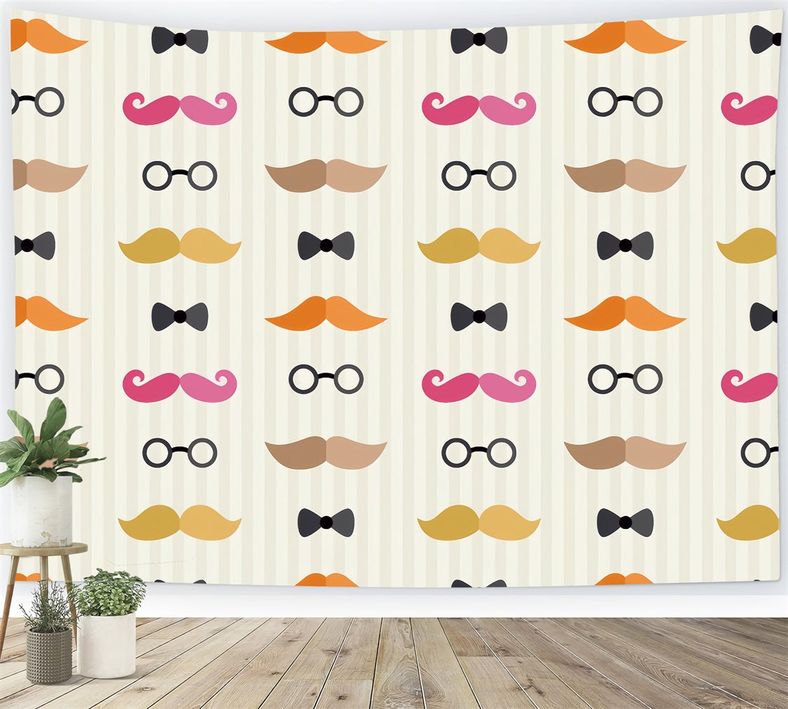 Vatertag Backdrops Cartoon Schnurrbart Brille Backdrop GQ2-235