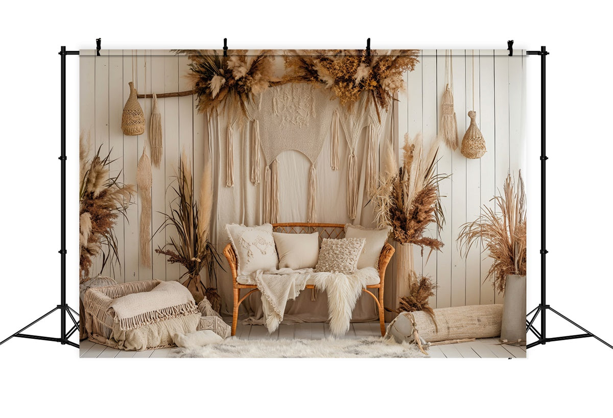 Boho Fotografie Hintergrund Neutral Tan Wohnzimmer Hintergrund GQ2-27