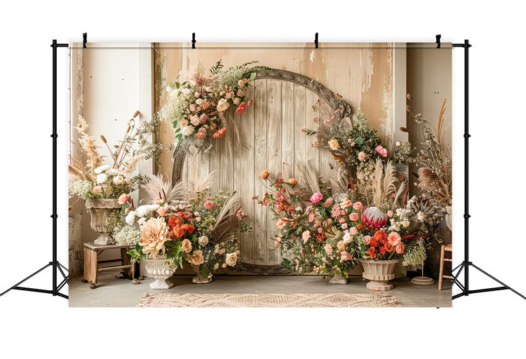 Boho Backdrop Verträumt Floral Pastell Fotografie Hintergrund GQ2-30