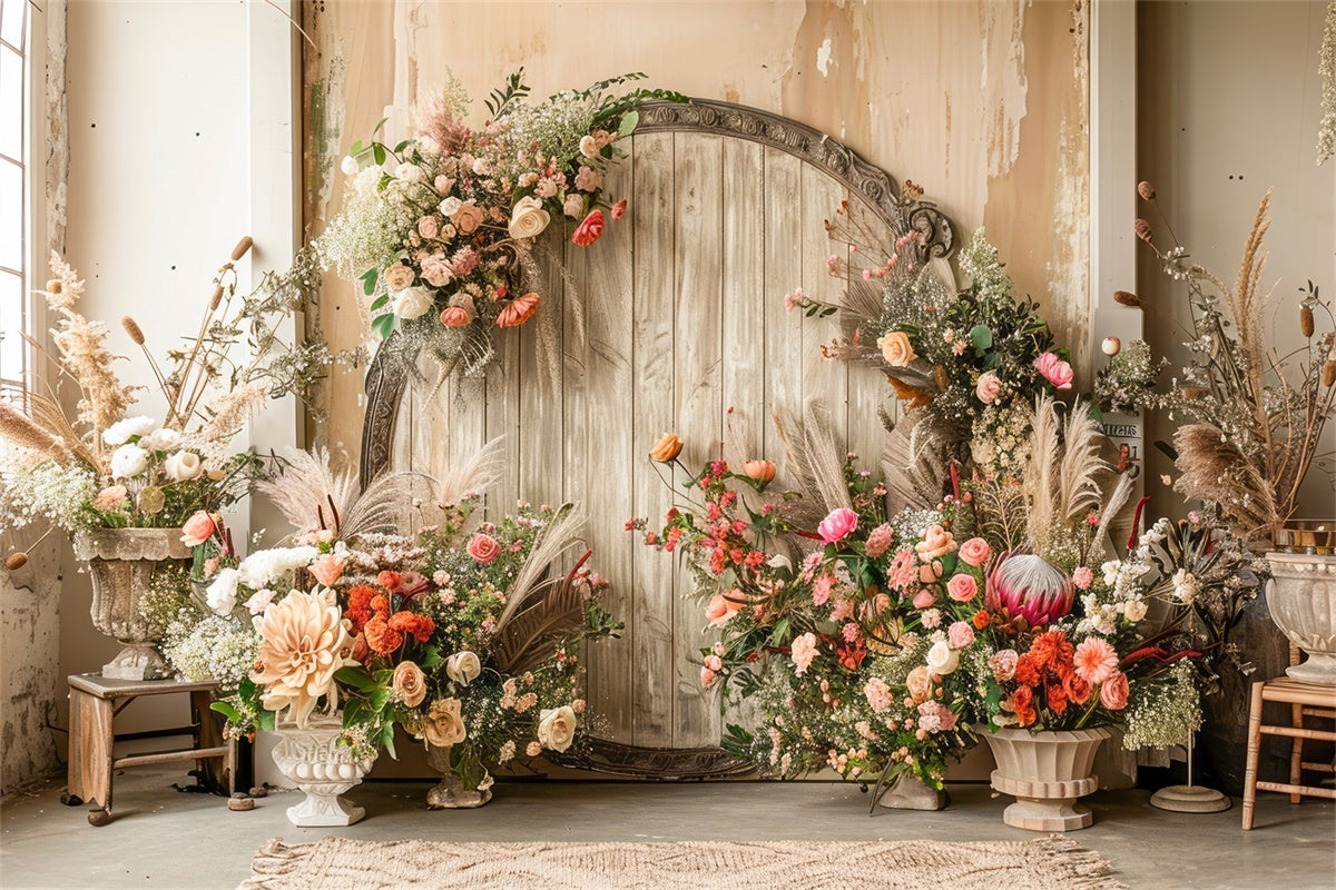 Boho Backdrop Verträumt Floral Pastell Fotografie Hintergrund GQ2-30
