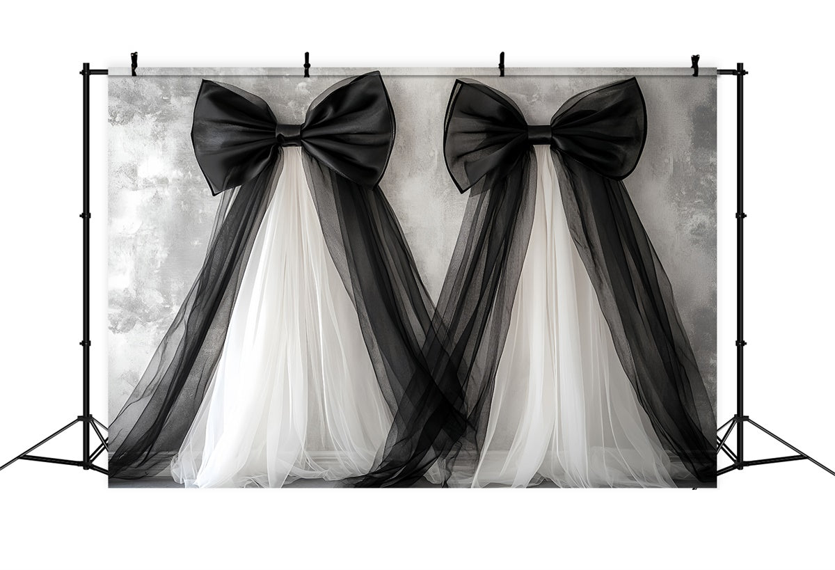 Happy Mother's Day Backdrop Elegant Schwarz Weiß Bow Backdrop GQ2-87