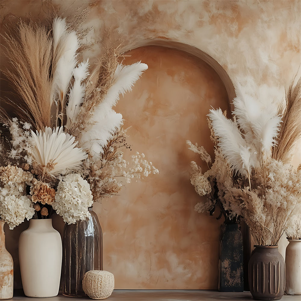 Hintergrund für Muttertag Boho Vintage Floral Bogen Hintergrund GQ2-91