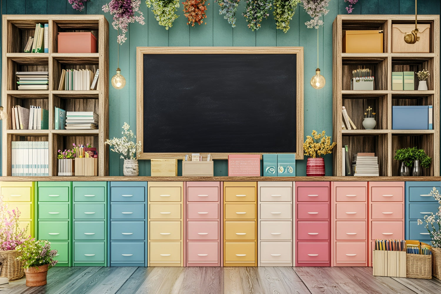 Back To School Fotografie Backdrops Klassenzimmer Lagerung Blackboard Backdrop GQ3-106