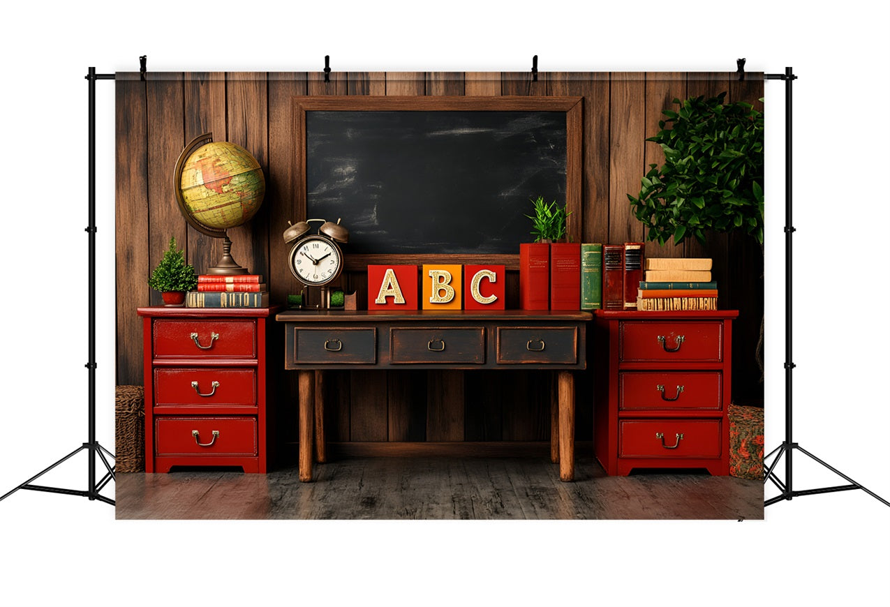 Back To School Backdrops Rustic Klassenzimmer Chalkboard Backdrop GQ3-120