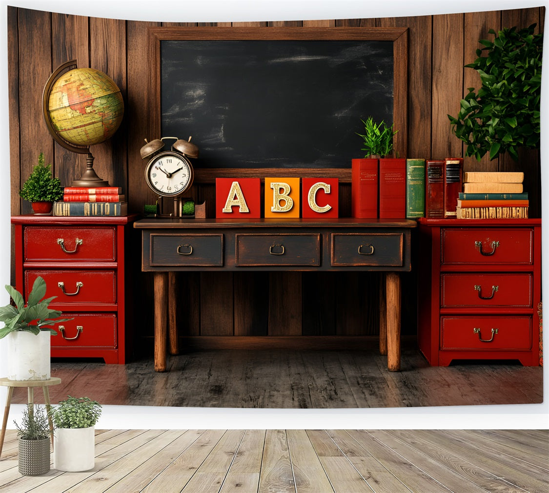 Back To School Backdrops Rustic Klassenzimmer Chalkboard Backdrop GQ3-120
