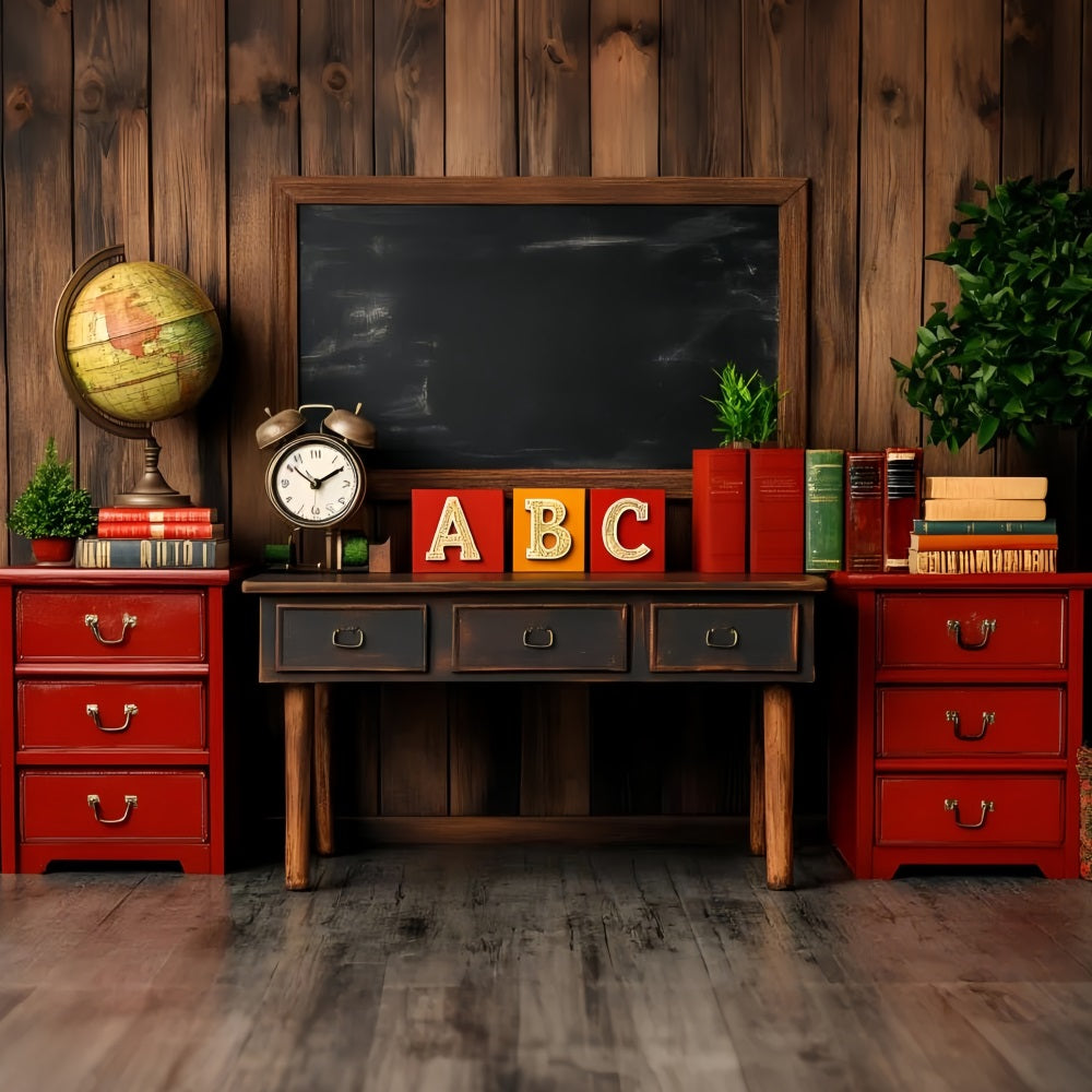Back To School Backdrops Rustic Klassenzimmer Chalkboard Backdrop GQ3-120