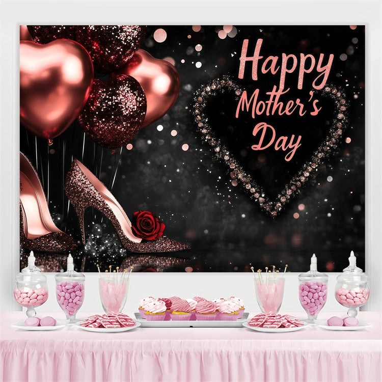 Hintergrundbilder für Muttertag Glitzernde Absätze Ballon Individuelles Hintergrundbild GQ3-145