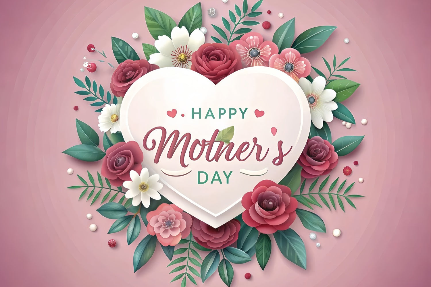 Muttertags-Hintergrundkulisse Weich blühende Blumen Personalisierte Kulisse GQ3-161