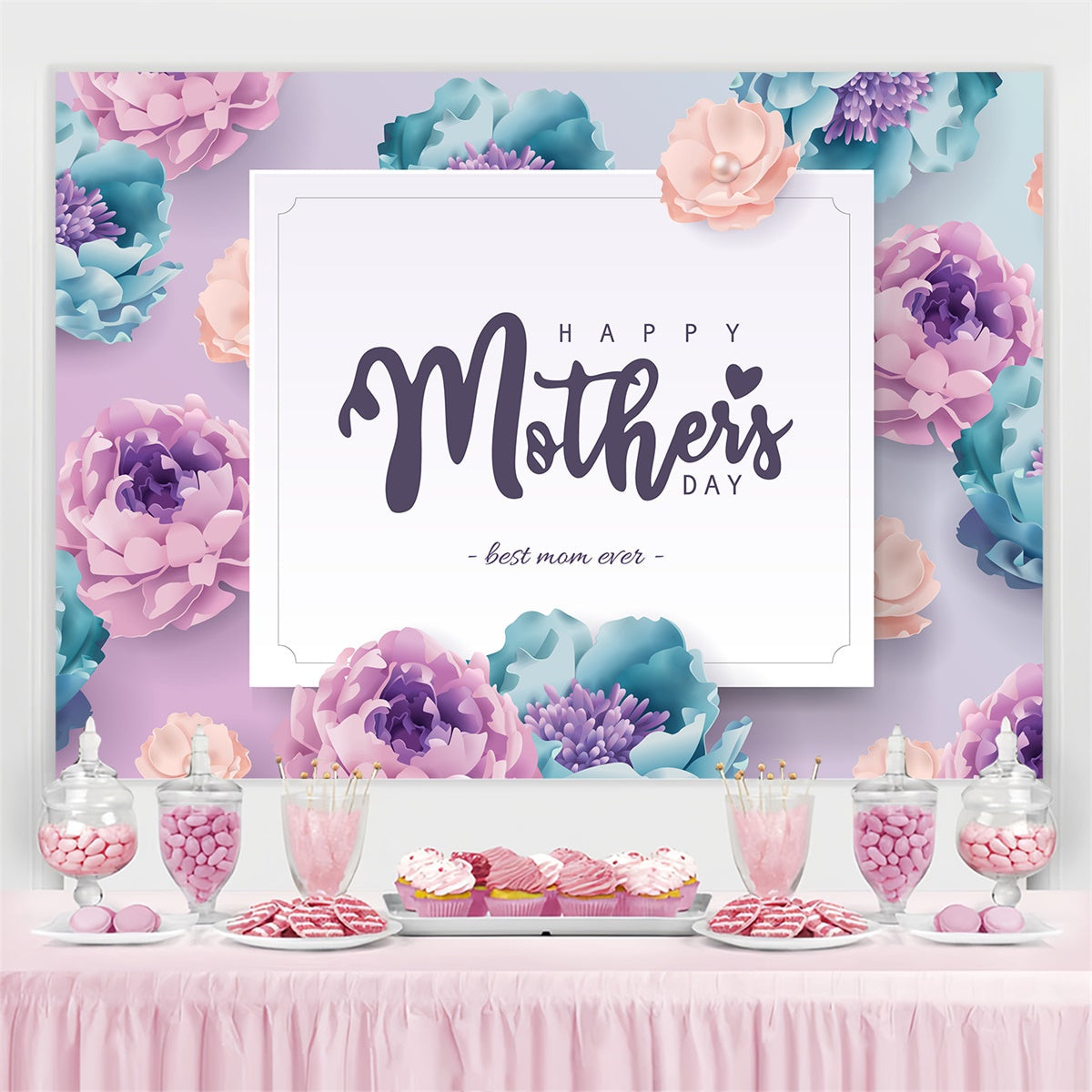 Hintergründe für Muttertag Romantische Aquarellblumen Individueller Hintergrund GQ3-175
