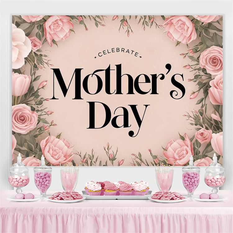 Muttertag Hintergrund Ideen Blush Rose Girlande Personalisierte Hintergrund GQ3-180