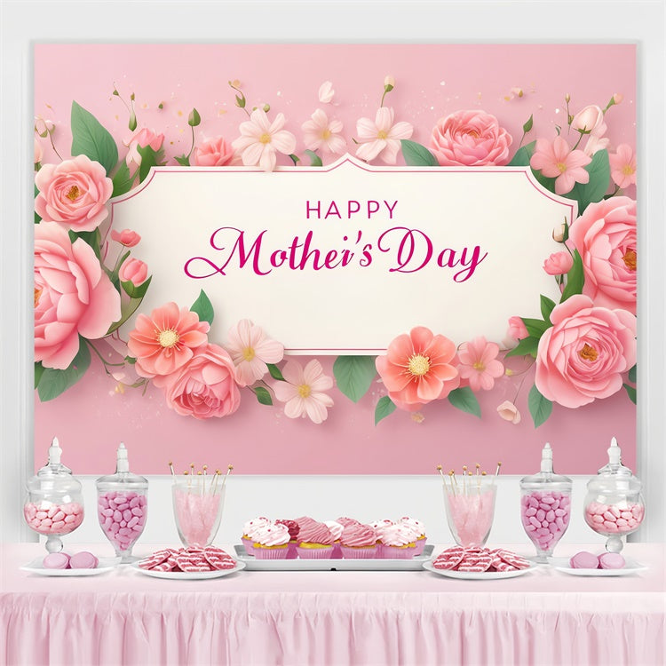 Fotokulisse zum Muttertag Rosa Blumen Eleganz Individueller Hintergrund GQ3-181