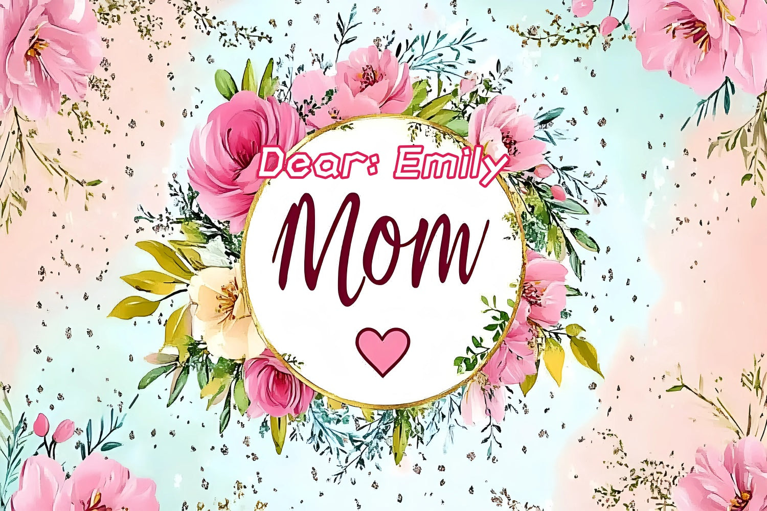 Backdrops für Muttertag Pastell Blüte Floral Customized Backdrop GQ3-198