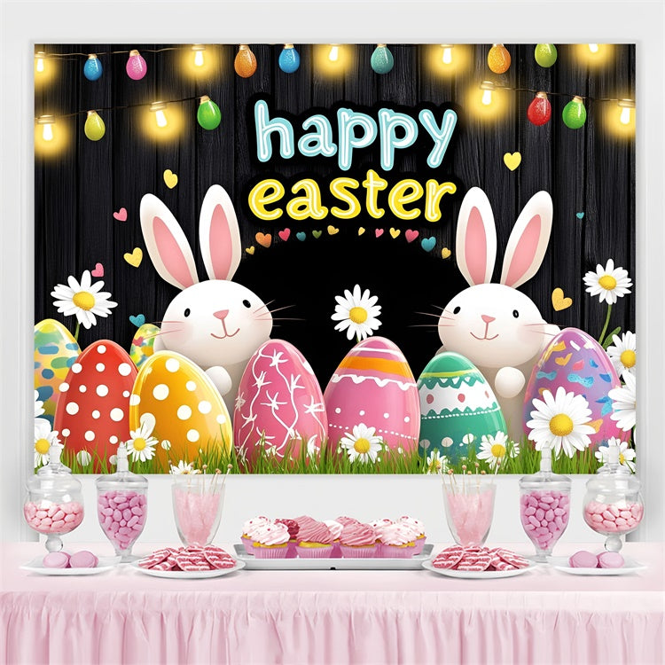 Ostern Backdrops für Fotos Nighttime Sparkle Bunny Custom Backdrop GQ3-213