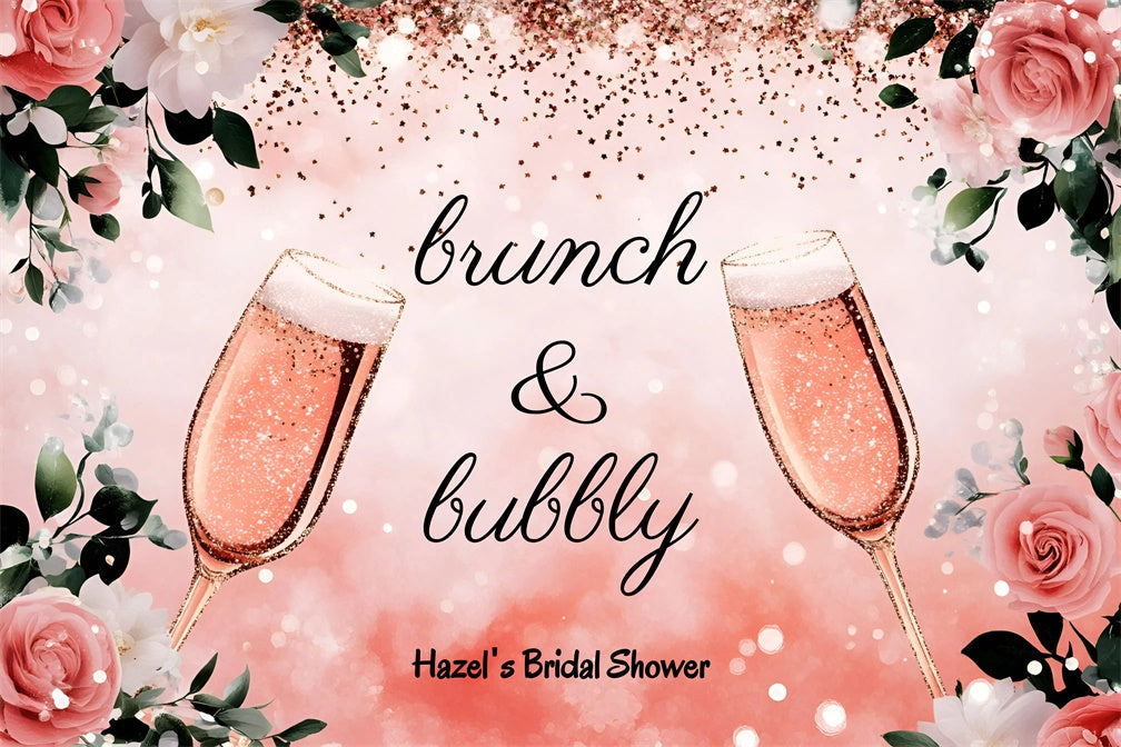 Personalisierte Hochzeit Hintergrund Hintergrund Sekt Champagner Rose Hintergrund GQ3-222