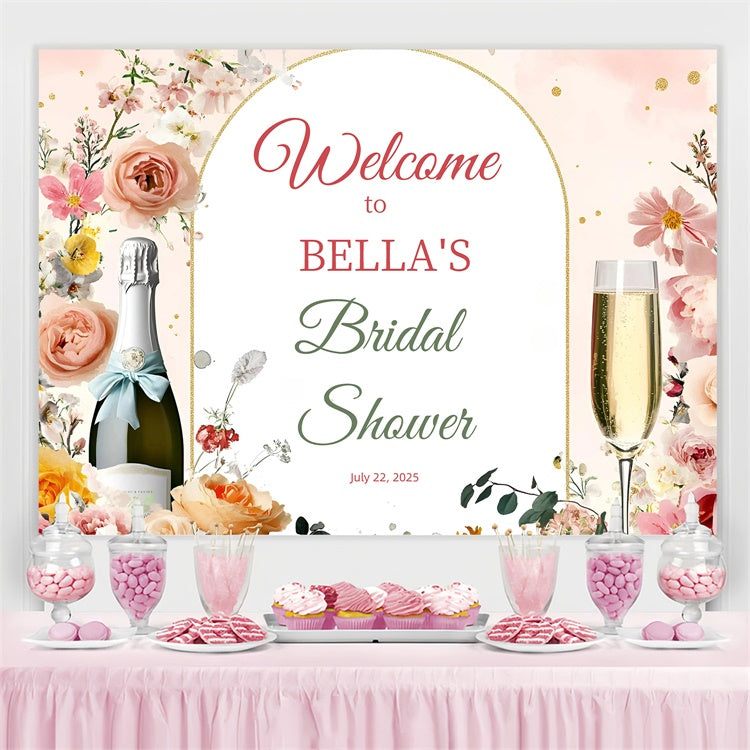 Hochzeit Backdrop Ideen Golden Arch Pastell Blume Custom Backdrop GQ3-234