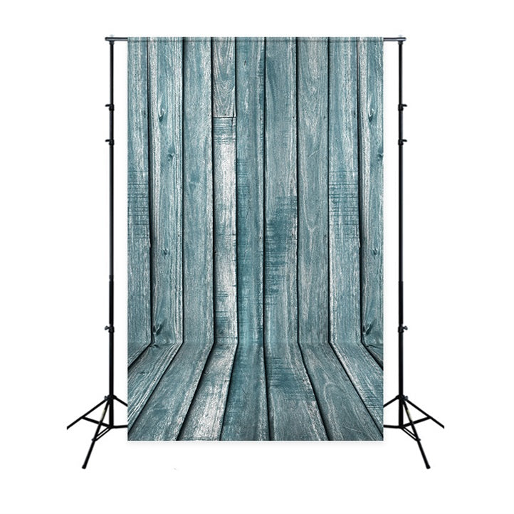 Holzboden Backdrop Blaue Holzwand Boden Backdrop GQ4-100