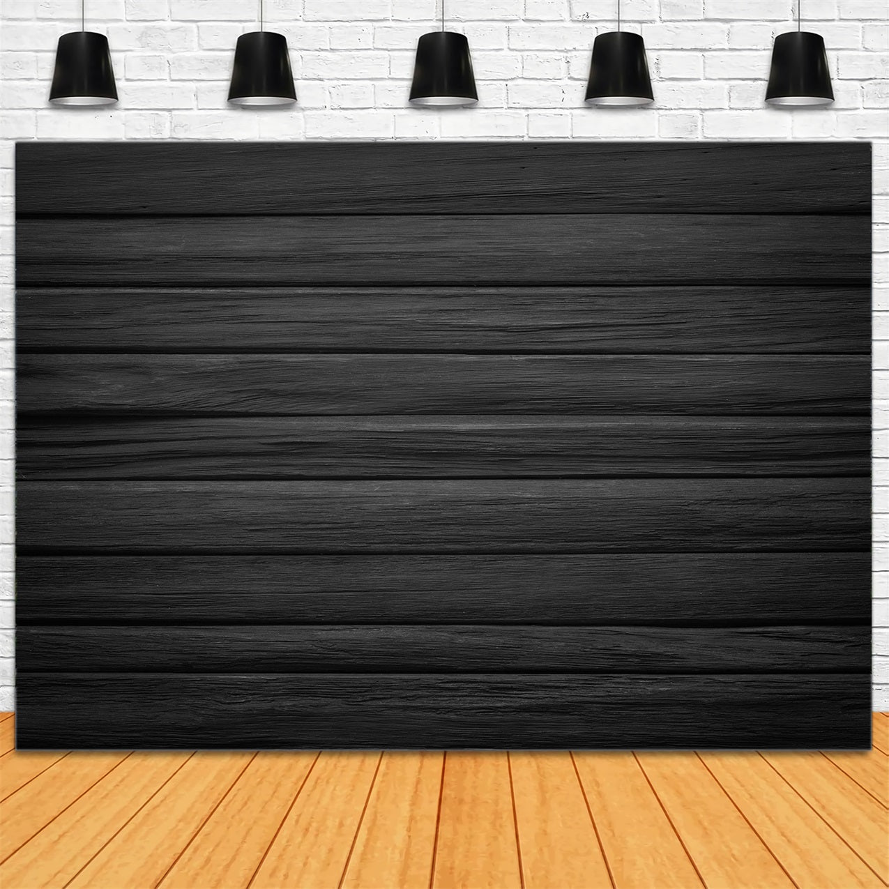 Schwarzes Holz Backdrop Schwarze Wand Backdrop GQ4-110