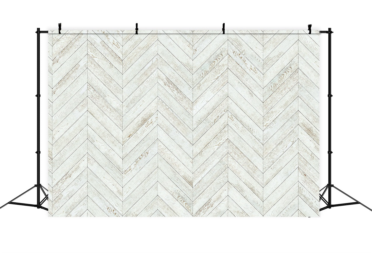 Weißes Holz Backdrop Chevron Muster Hintergrund GQ4-124