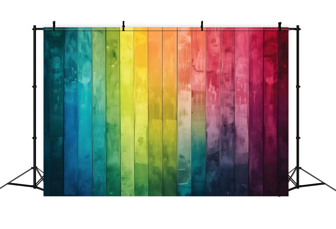 Holz-Hintergrundkulisse Lebendige Multicolor-Hintergrundkulisse GQ4-129