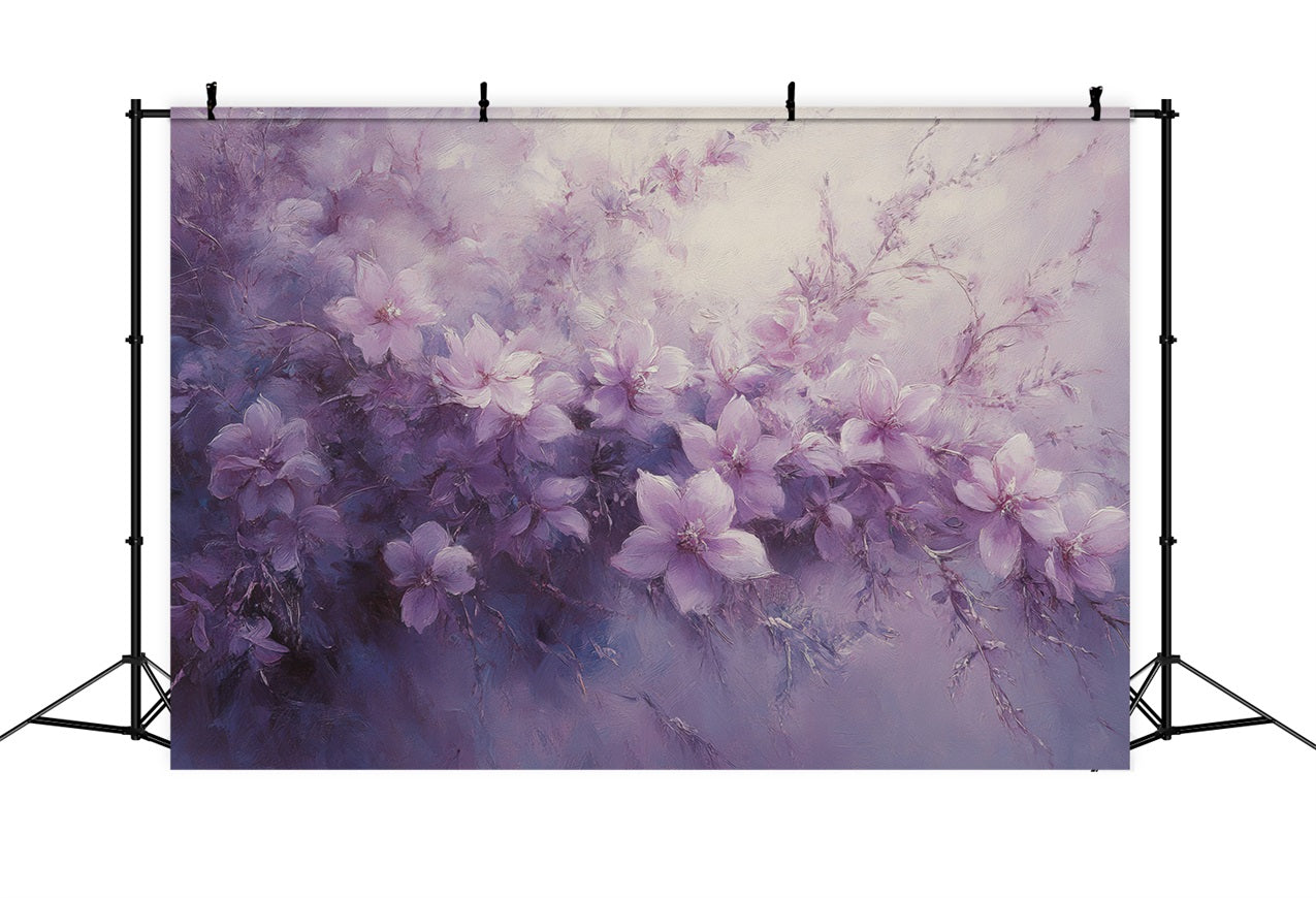 Lila Backdrops Künstlerische Blüte Fotohintergrund GQ4-26