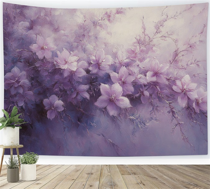 Lila Backdrops Künstlerische Blüte Fotohintergrund GQ4-26