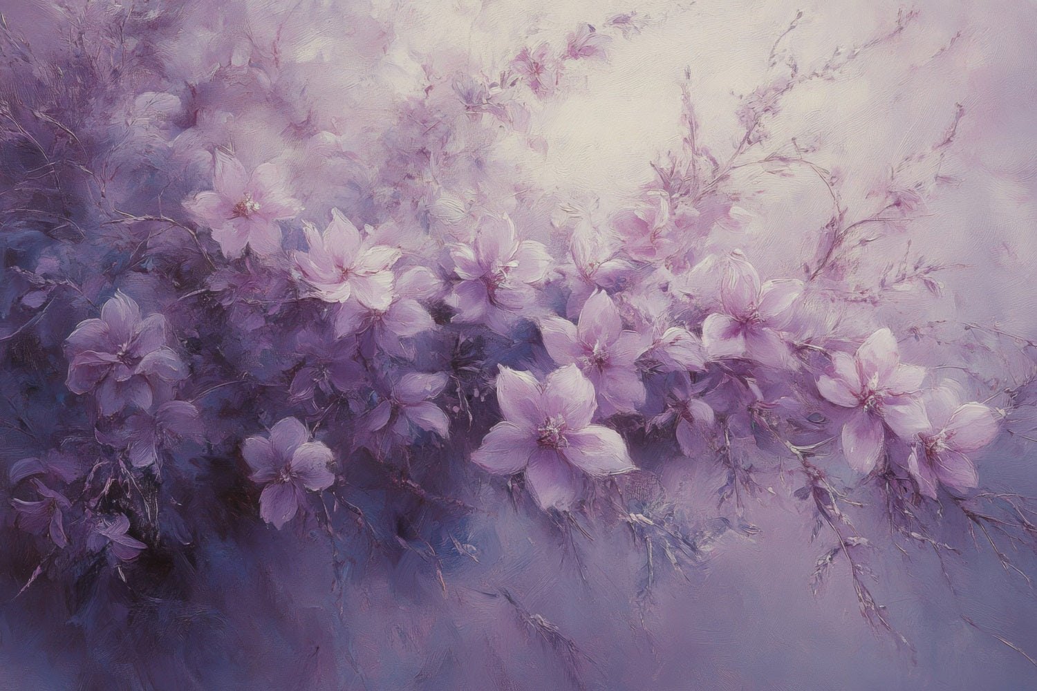 Lila Backdrops Künstlerische Blüte Fotohintergrund GQ4-26