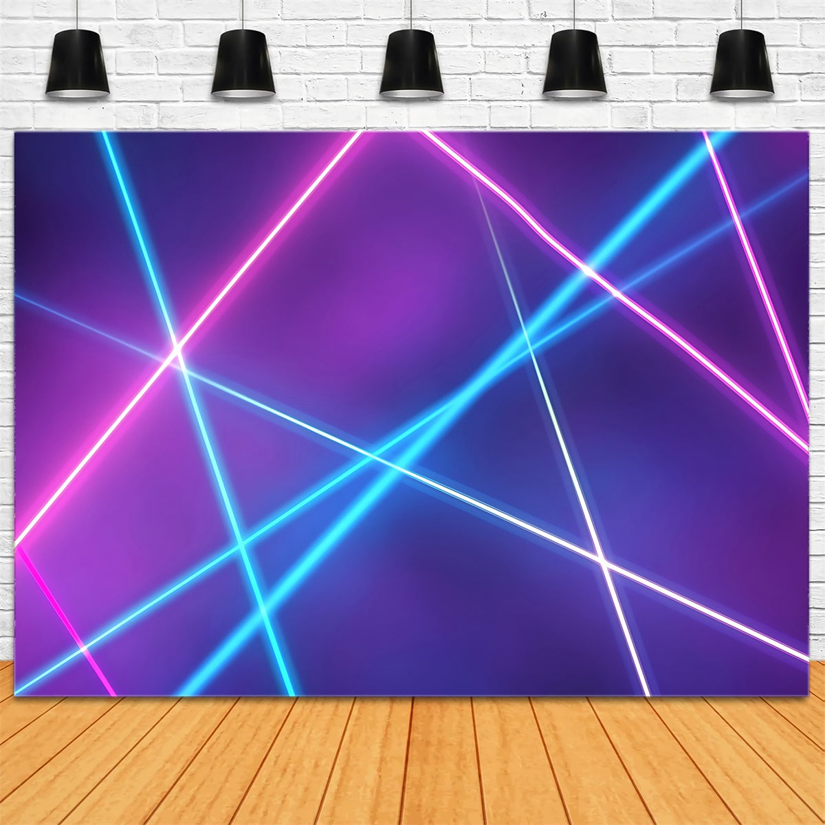 Old School Backdrops Dynamische Neon-Streifen Licht Vintage Backdrops GQ4-302