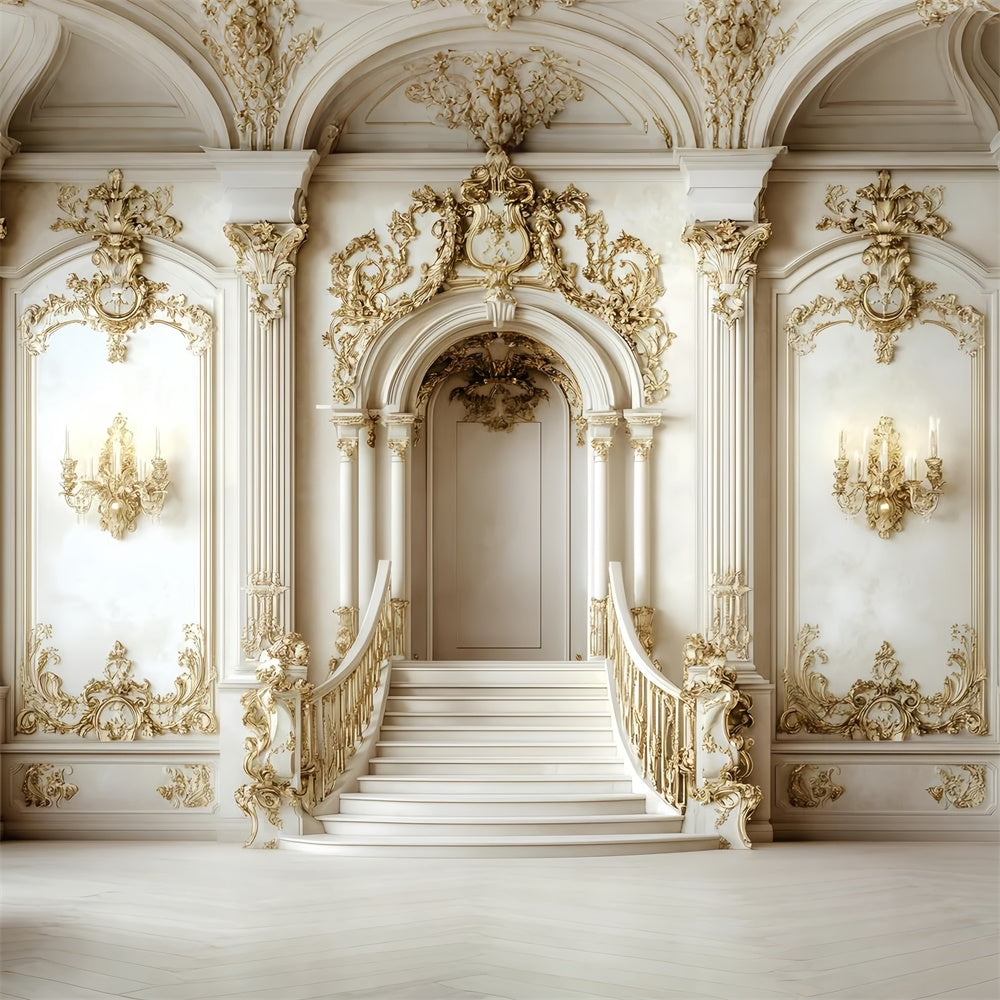 Retro-Fotohintergrund Glamouröser Barocksaal Vintage-Fotohintergrund GQ4-304