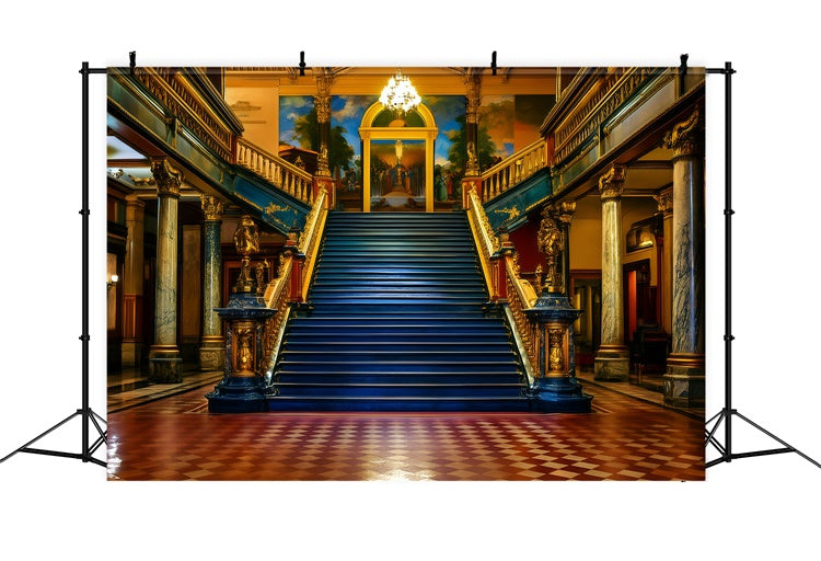 Vintage-Hintergrund für Fotoshooting Grand Royal Staircase Hintergrund GQ4-321