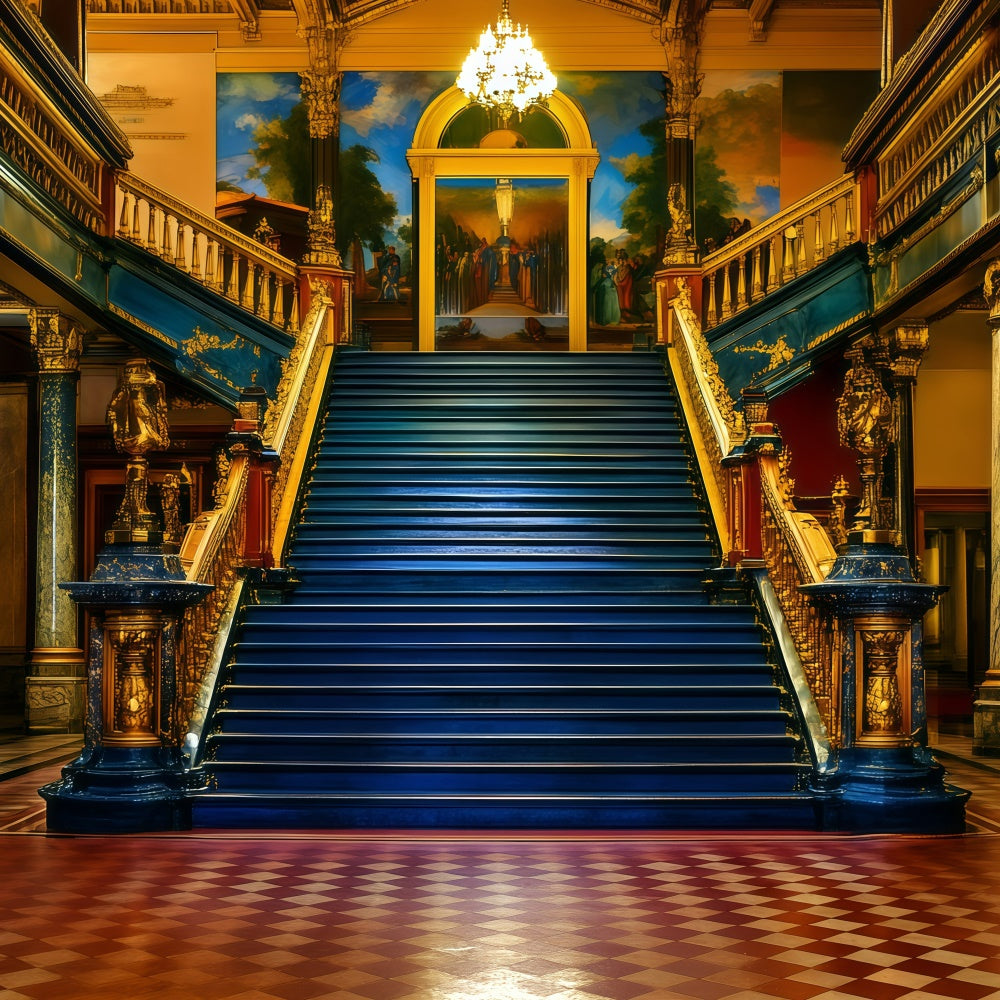 Vintage-Hintergrund für Fotoshooting Grand Royal Staircase Hintergrund GQ4-321