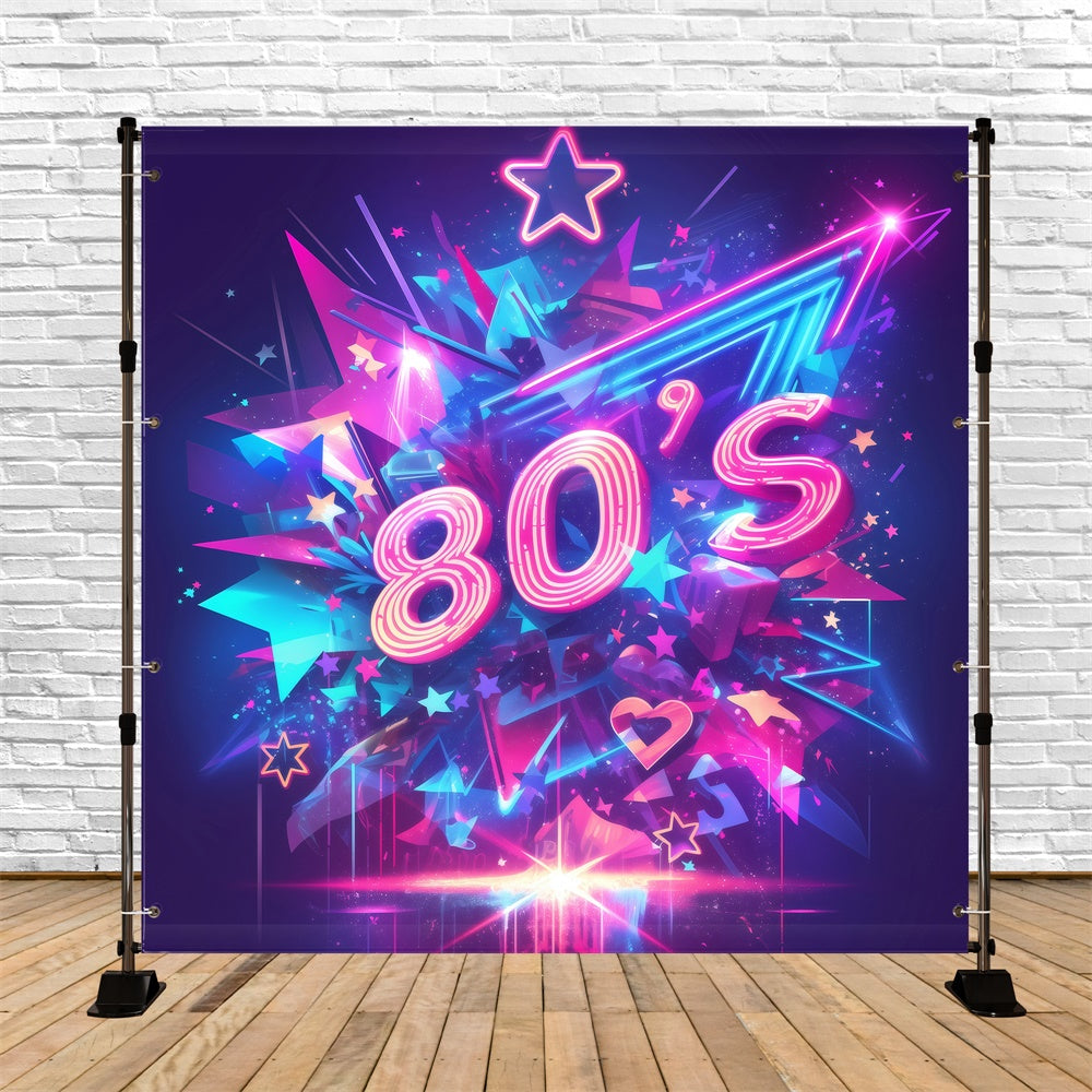 80er Jahre Backdrop Geometrisch Neon Fantasy Backdrop GQ4-350
