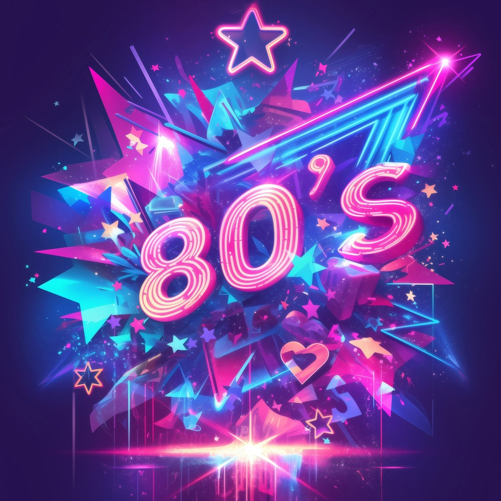 80er Jahre Backdrop Geometrisch Neon Fantasy Backdrop GQ4-350