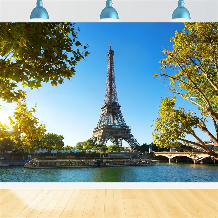Paris Kulisse für Bilder Eiffelturm Sky River Kulisse GQ4-45