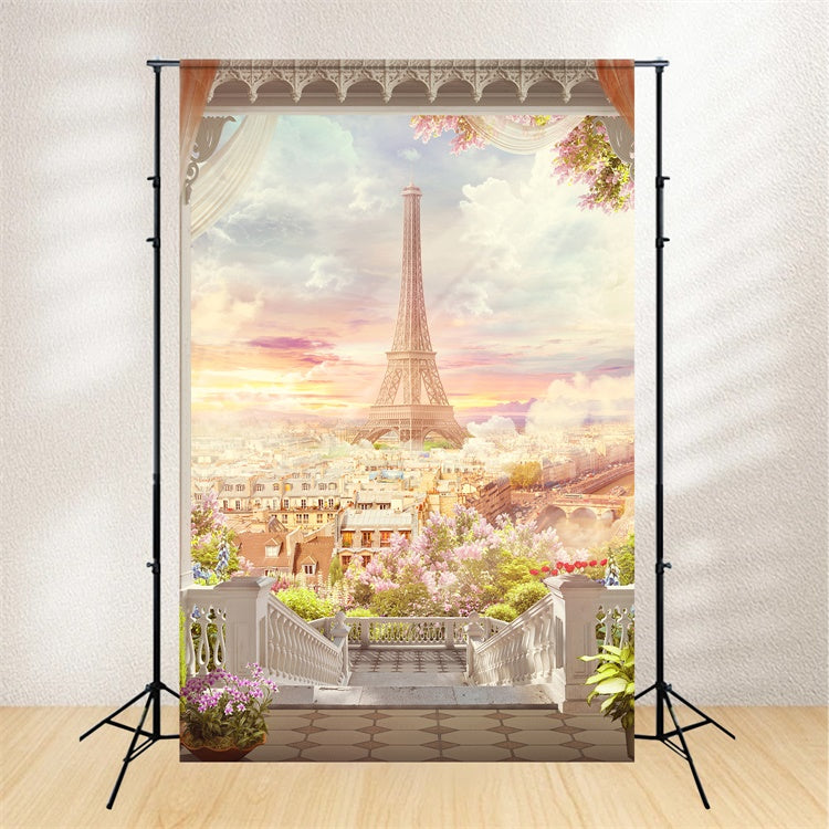 Paris Thematische Fotokulisse Eleganter Balkon Paris Stadt Kulisse GQ4-49
