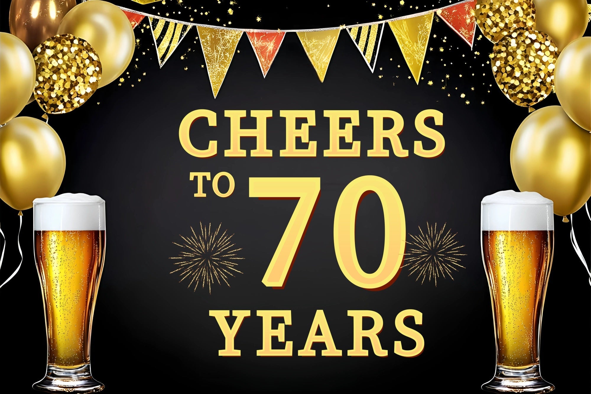 Personalisierte Geburtstag Backdrops 80th Diamond Ballon Backdrop GQ4-9