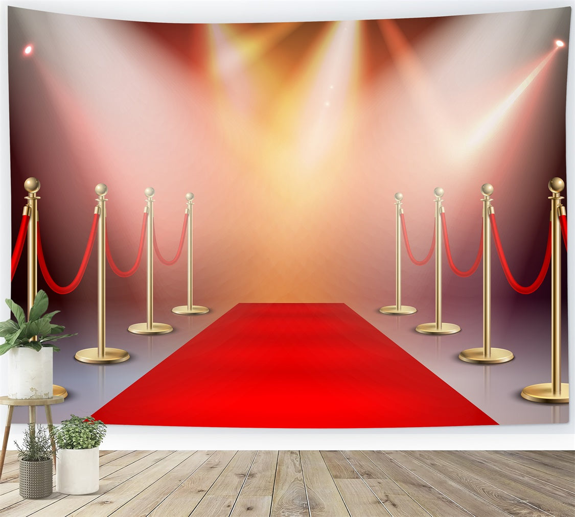 Roter Teppich Fotokulisse Bühneneingang Glow Kulisse GQ4-82